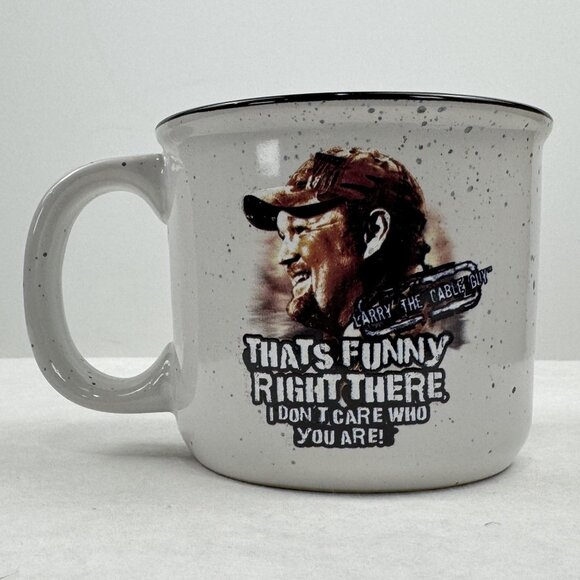 Larry The Cable Guy 16 Oz Ceramic Speckled White Coffee Mug - Picture 3 of 9